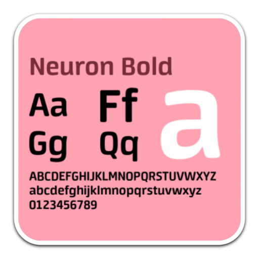 圆角圆润的英文字体Neuron