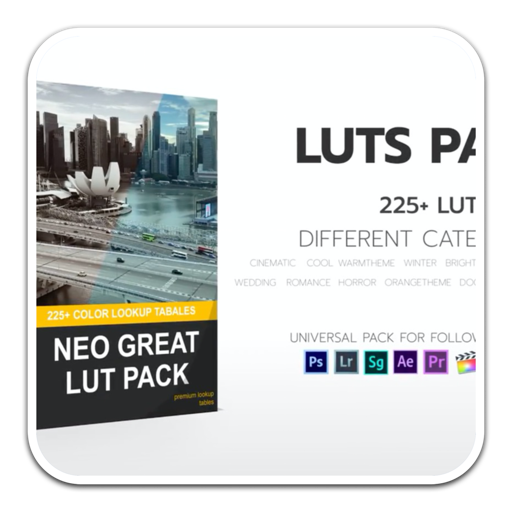 Neo Great LUTs(225种实用的LUTs调色预设包)