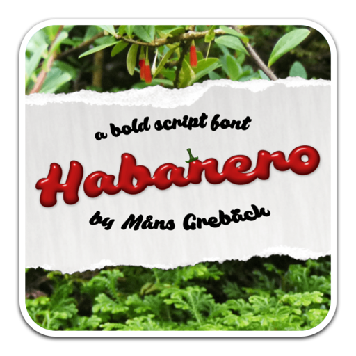  独特创意字体Habanero