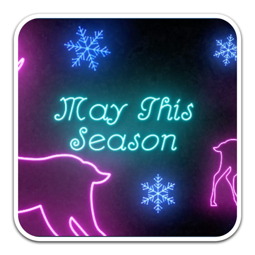 圣诞节霓虹灯装饰动画pr模板
