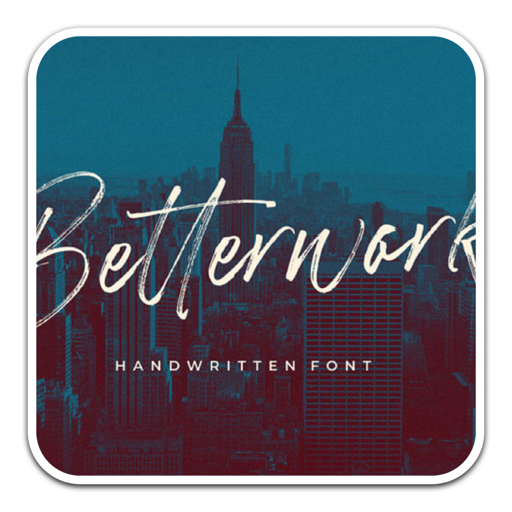 优美流畅手绘字体Betterworks