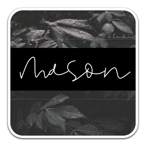 手写签名字体Mason