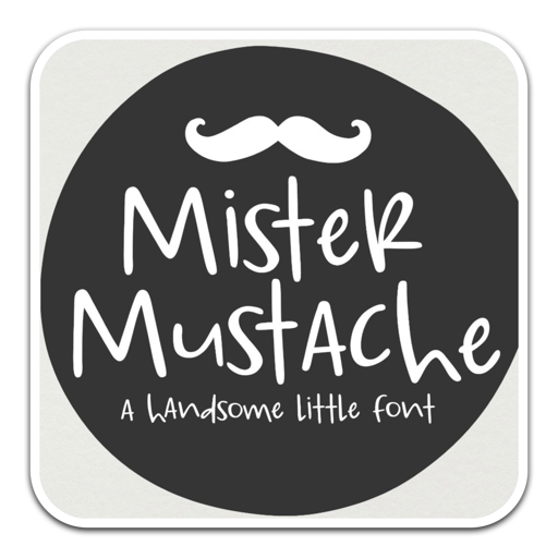 Mister Mustache小胡子艺术设计字体 for mac