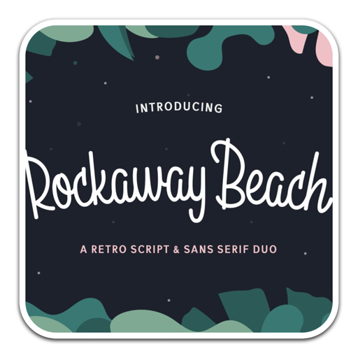 复古竖排脚本字体Rockaway Beach