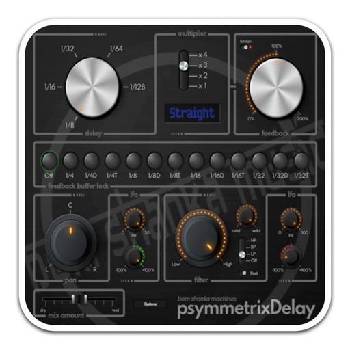 Bom Shanka Machines psymmetrix Delay for Mac(音频延迟效果器)