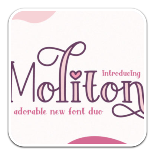 Moliton时尚衬线字体 for mac