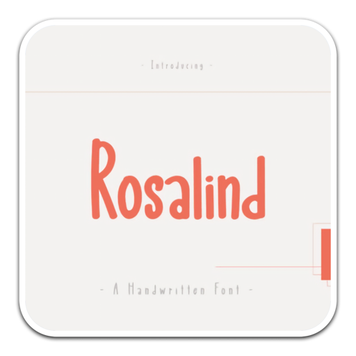 手写粗体英文字体Rosalind