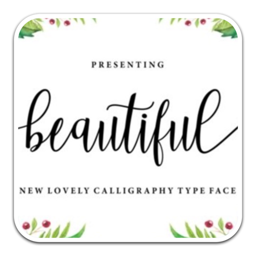 Beautiful美丽手写签名艺术设计字体 for mac