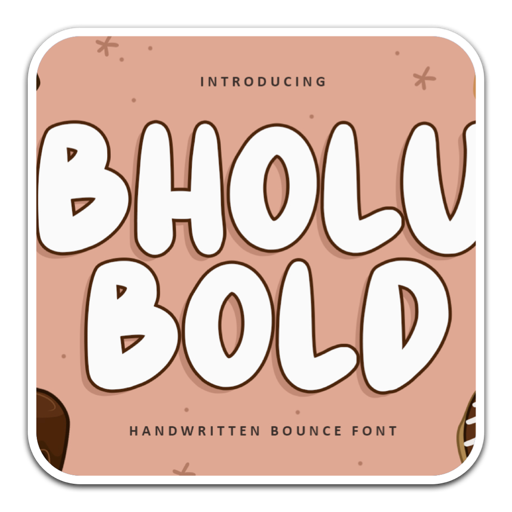 可爱的英文显示字体Bholu Bold 