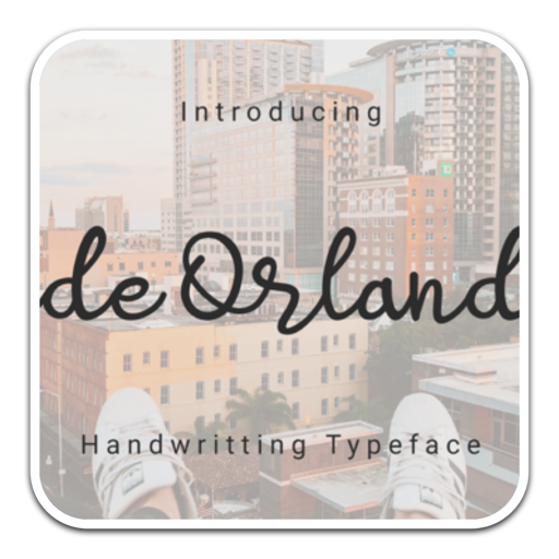 英文手写连笔字体Ode orlando