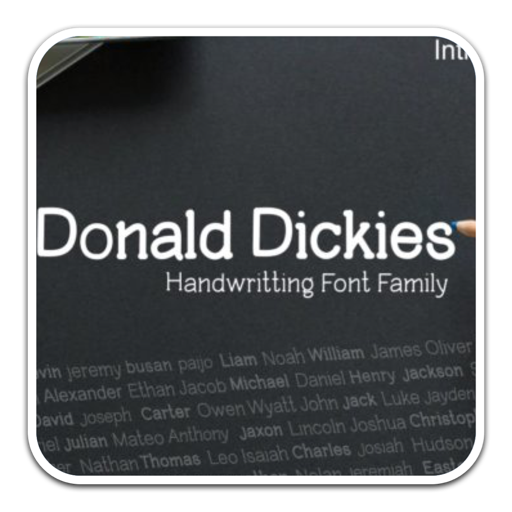 Donald Dickies艺术手写字体