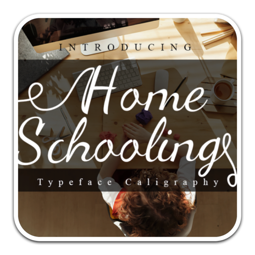 经典连笔手写字体Home Schooling