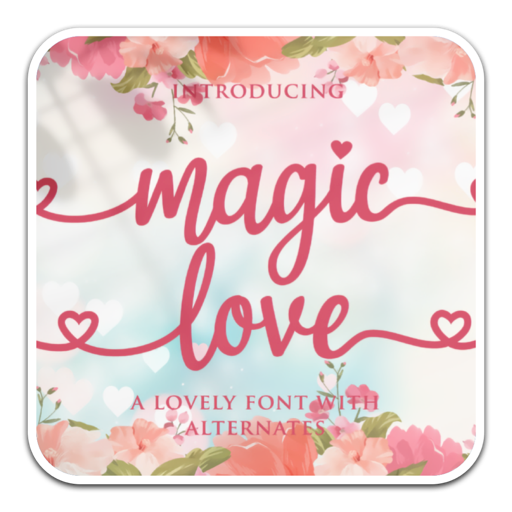 优雅简洁手写字体Magic Love