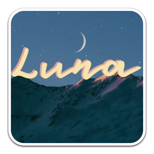 可爱连贯手写字体Luna