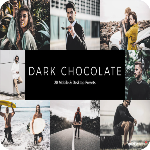 20 dunkle Schokolade Lightroom Presets & LUTs(黑巧克力胶片调色lr/luts预设)