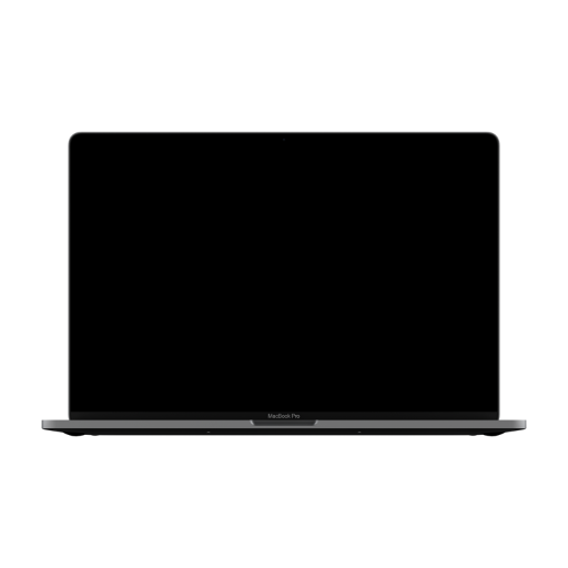 MacBook Pro 16英寸样机模型正面视图psd素材