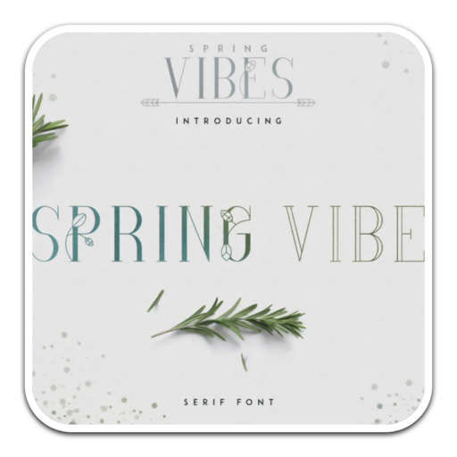 简洁优雅衬线字体Spring Vibe