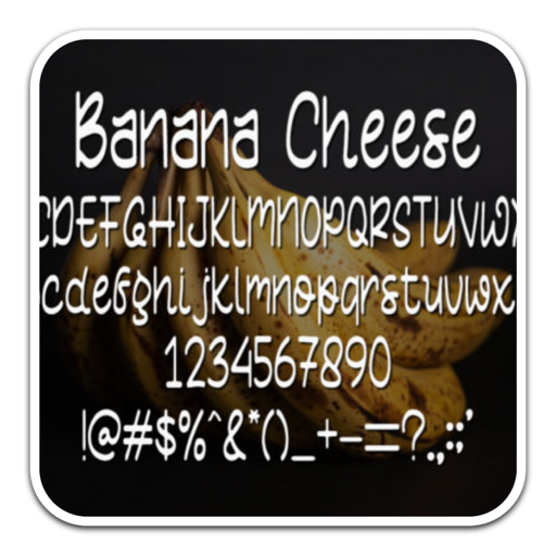 时尚可爱的手写字体Banana Cheese