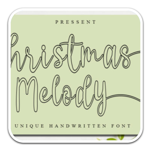 圣诞节镂空设计字体Christmas Melody