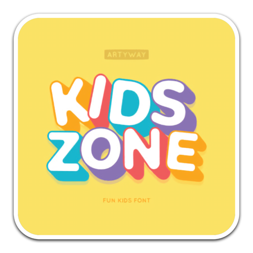 自然卡通艺术字Kids Zone