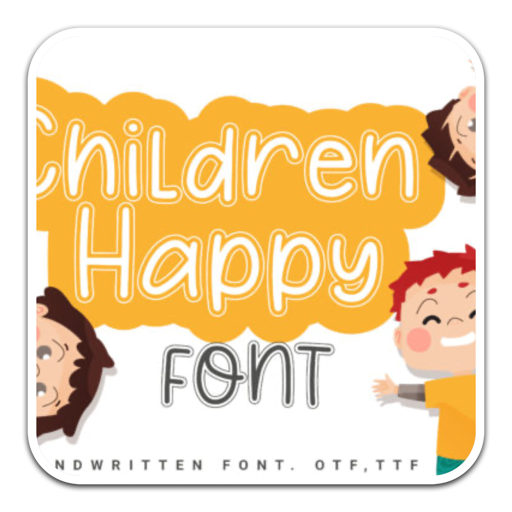 Children Happy儿童卡通趣味手写字体 for mac