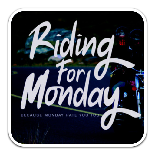 时尚手写字体Riding For Monday