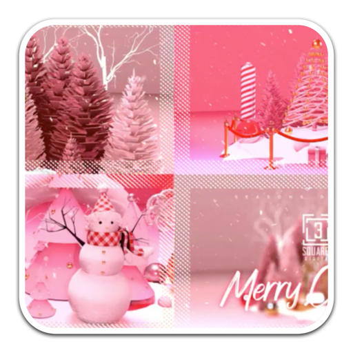 粉色圣诞节动画展示效果ae模板