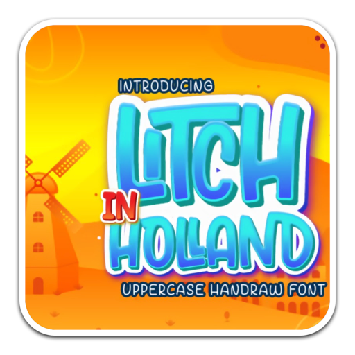 古怪可爱显示艺术字Litch in Holland