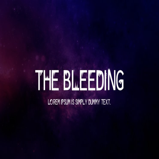 恐怖哥特风格英文装饰字体The Bleeding