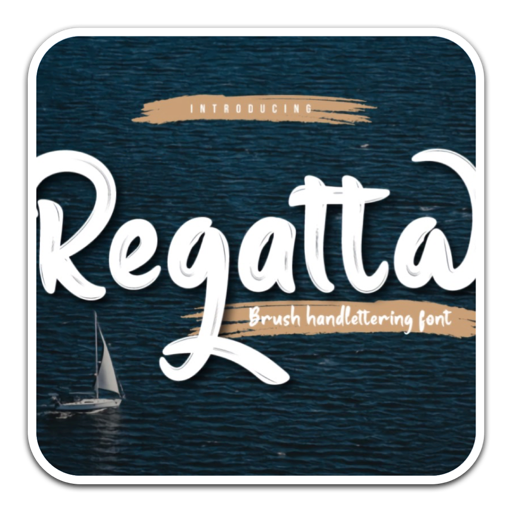 原创笔刷手写字体Regatta