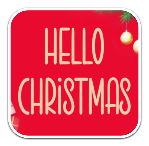 Hello Christmas圣诞节创意手写字体 for mac