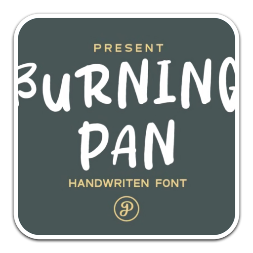 新颖显示字体Burning Pan