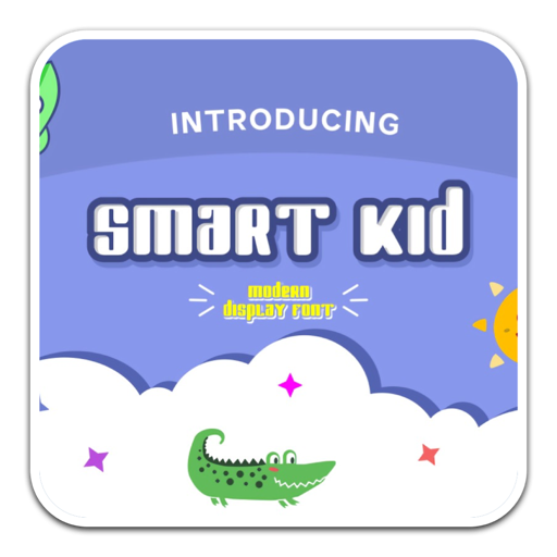 现代酷炫卡通字体Smart Kid