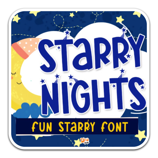 童趣酷炫显示字体Starry Nights