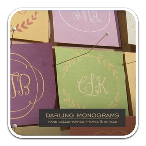 俏皮可爱的Darling Monograms字体