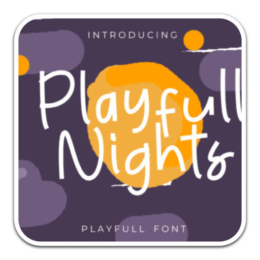 Playfull Nights甜美艺术设计字体 for mac