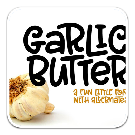 可爱有趣且美味的手写字体Garlic Butter