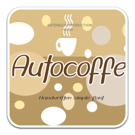 简洁手写风格字体Autocoffe