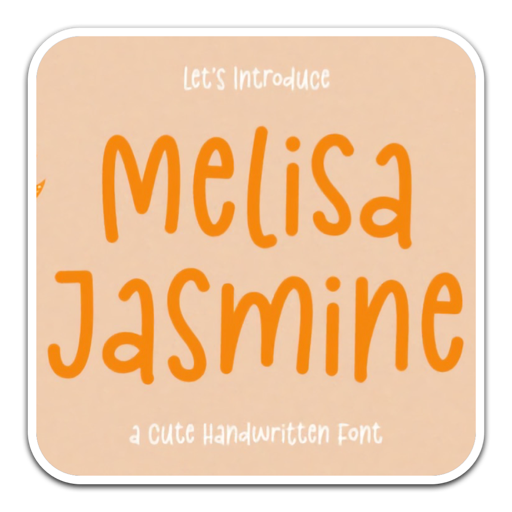 可爱甜美脚本字体Melisa Jasmine