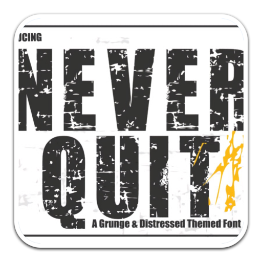 大胆酷炫显示字体Never Quit