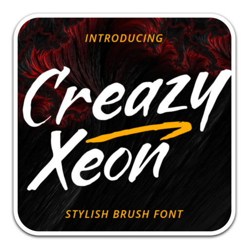 涂鸦拉丝显示字体Crazy Xeon