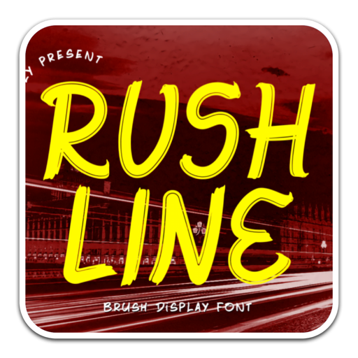 Rushline创意生动显示字体