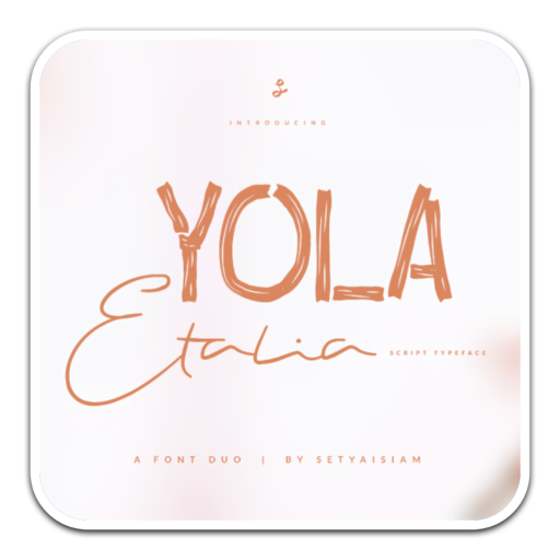 甜美精致双字体Yola Etalia