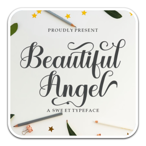 鲜明独特手写字体Beautiful Angel