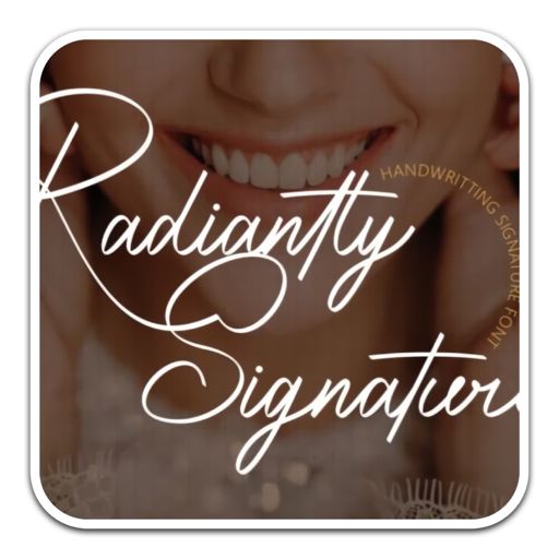 精致草书脚本字体Radiantly Signature