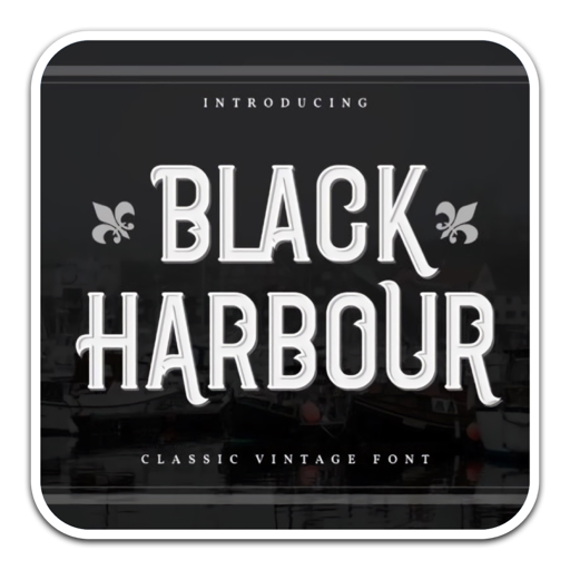 现代干净显示字体Black Harbor