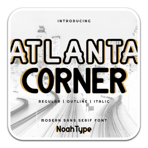 Atlanta Corner Font现代无衬线显示字体