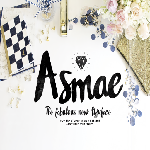 手写英文广告字体 Asmae