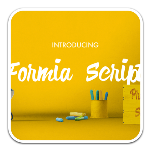 Formia Script漂亮的连笔手写字体