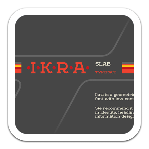 Ikra Slab艺术装饰字体